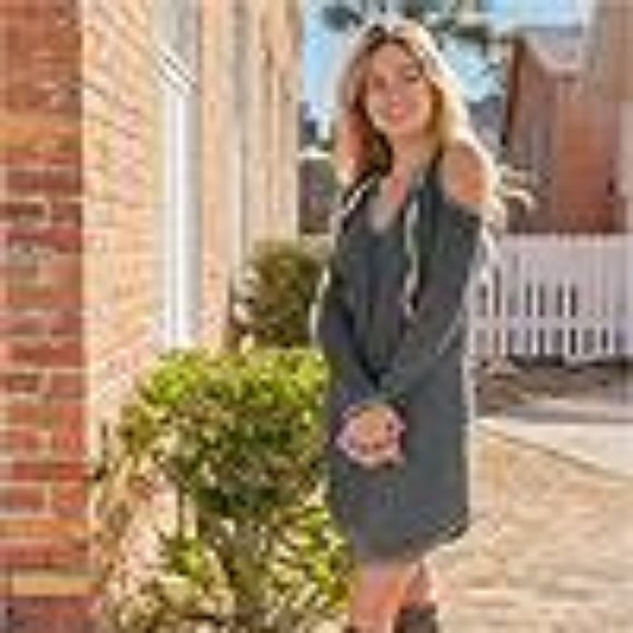 Venus Cold Shoulder Comfy Lounge Dress - Picture 2 of 5